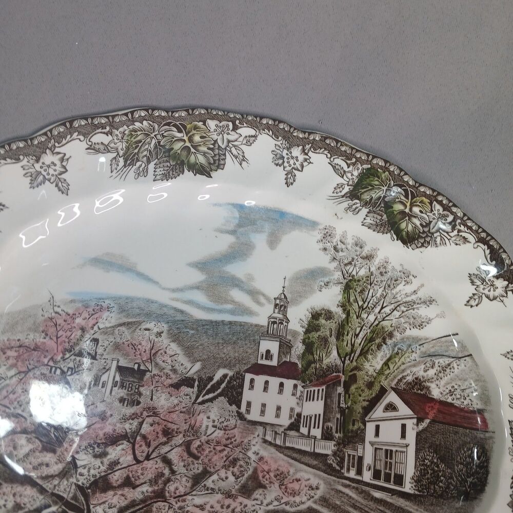 Johnson Bros. "The Village Green" Friendly Village 11 7/8" Serving Platter VTG 2 - Picture 4 of 16